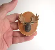 MOUNTED MOOSE HEAD ~ DOLLHOUSE MINIATURE ~ HANDMADE