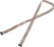 uxcell IDC Rainbow Wire Flat Ribbon Cable 2.54mm Pitch 20 Pin Connection Line FC Dual Female Black Connector for DIY Experiment 4 Ft Length 1 Pcs