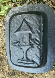 Birdhouse rain brick 1/8th" plastic mold concrete plaster mould 9" x 6" x 2"
