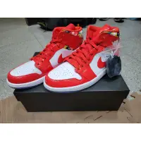 在飛比找蝦皮購物優惠-Air Jordan 1 Mid SE 紅白 漆皮 聖誕節 