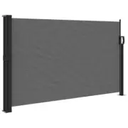 Retractable Side Awning Outdoor Patio Wall Privacy Screen Dark Grey 120x600cm