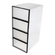 4pcs Stackable Shoe Boxes Foldable Shoe Box Clear Shoe Organizer