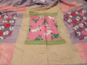Handmade Patchwork Lambchop Unfinished Quilt Top Twin/ Throw 52"X76" Multicolor