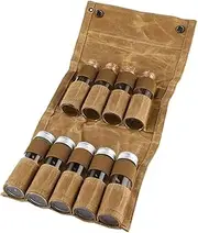 Alipis Adventure Ready Spice Jars Set Portable Travel Spice Holder 9-Piece Seasoning Organizer Rack Outdoor Picnic Accessory