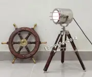 Design Vintage Nautical Style Nautical Table Lamp Brown Tripod Stand Spot Light