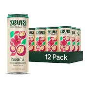 Zero Sugar, Caffeine Free Hibiscus Tea Passionfruit, 12 Fl Oz Cans (Pack O