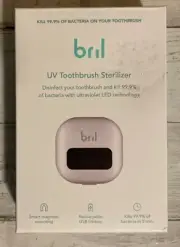 BRIL UV Toothbrush Sanitizer Sterilizer Rechargeable White NEW in Box