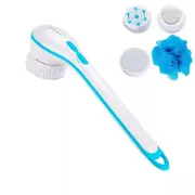 5 in 1 Electric Rechargeable Body Brush Long Handle Bath Shower Back Scrubber