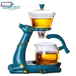 Creative deer glass teapot heat-resistant glass teapot tea m