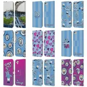 MAN CITY FC MOONCHESTER & MOONBEAM LEATHER BOOK CASE FOR APPLE iPOD TOUCH MP3
