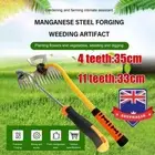 WeedKC Puller Stainless Steel 4/11 Teeth Hand Garden Weeding Tool Root Remover