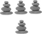 Kisangel 4pcs Pebbles s Zen Garden s Decoration Meditation Landscape Stone for Yard Decor