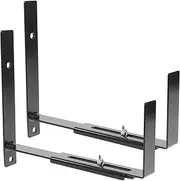 HAKIDZEL 2pcs Adjustable Planter Box Brackets for Railings Durable Window Box Hangers for Fences Decks and Balconies Easy Installation Planting Hooks
