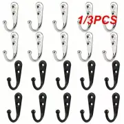 1/3PCS 20/Double Hole Coat Hook 44*30mm Zinc Alloy Vintage Bronze Wall Hook Robe