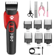Electric Dog Clipper Dog hair Shaver With LED Light Pet Grooming Clippers For Large Dog Cat Haircut Trimmer Kits Rechargeable