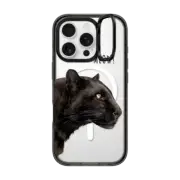 iPhone 16 Pro Impact Ring Stand Case MagSafe Compatible Black panther