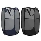 2 Pack Pop Up Collapsible Laundry Baskets, Foldable Mesh Popup Laundry Hamper