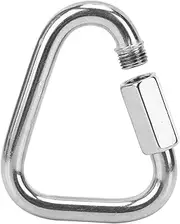 XIASABA Outdoor Stainless Steel Triangle Shape Screw Lock Carabiner Mountaineering Safety Buckle for Climbing Protection Equipment Ideal for Camping Fishing Hiking Traveling and