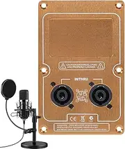 Daooibpa Speaker Wiring Board | Double 4-Core Socket Jack Plate | Binding Post Terminal Cable Connector, Audio Amplifier Socket