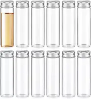 12 PCS 50 Ml / 1.7 Oz Glass Spice Jars, Small Transparent Spice Bottles with Alu