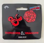 2018 New York Comic Con Exclusive Dungeons & Dragons Enamel 2 Pin Set FREE POST