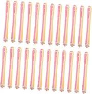Healvian 24pcs Hair Curlers: Plastic Perm Rods DIY Flexible Hair Rollers Curling Rods - for Curling and Styling Women Hairdressing Tools and Salon Use