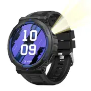 KT75 1.53inch HD Screen Strong Flashlight bluetooth Call Heart Rate Blood Pressure Blood Oxygen Monitor Women's Health S
