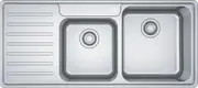 Franke BELL Inset SinkDouble Bowl Sink with Drainer Overall 1080mm Width