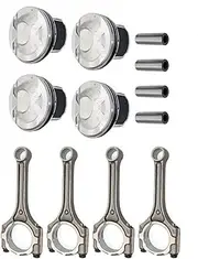 4pc Connecting Rod & Pistons & Ring Kit 23041-2B600 23041-2B610 23041-2B620 ，Compatible With Hyundai KIA ，Compatible With Accent Rio 1.6L DOHC 12-16 G4FD G4FC