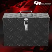 16'' W Waterproof Black Aluminum Pickup Trailer Tool Box w/ Fixed Top Handle