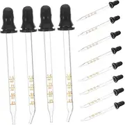 FRCOLOR 1 Set Calibrated Glass Droppers Bent Straight Tip Pipettes for Essential Oils Scale Design for Accurate Measurement Easy to Use Compact Multipurpose