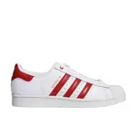 ADIDAS 運動鞋 SUPERSTAR 魔鬼氈 白色 紅色 新品 FY3117