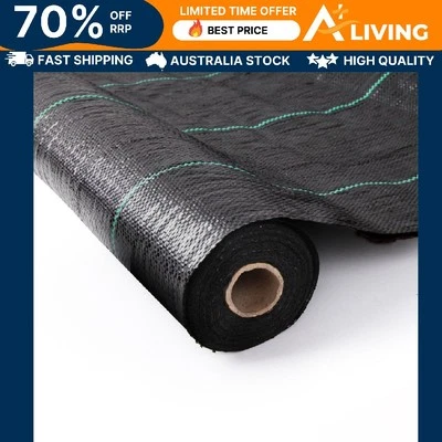 Weed Mat 0.915x200m Weed Control Fabric Garden Landscape Ground Cover 00-BK