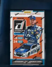 2018 DONRUSS RACING FACTORY SEALED HOBBY BOX 24 PACKS 1 AUTOGRAPH 2 RELIC PER !