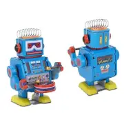 Robot Clockwork Toy Creative Drumming Vintage Robot Tin Toy MN MU