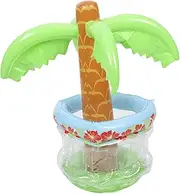 NULYLU Summer Beach Party Inflatable Coconut Tree Ice Bucket Cooler Fun Beverage Holder for Outdoor Gatherings and Events for Hawaiian Decor and Photo Opportunities