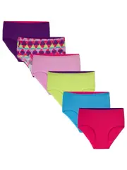 Fruit Of The Loom Girls Breathable Micro-Mesh Briefs 6 Pack