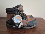 Doc Martens Air Walk Industrial Safety Boots Steel Toe 7202 Size UK9 US10 CRACKS