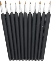 11pcs Painting Brush, Angular Painting Brushes Weasel Hair Angled Watercolor Brush for Acrylics Watercolors Gouache Oil
