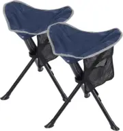 2 Pack Folding Camping Stools for Adults Heavy Duty, Lightweight Portable Tripod