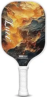 Luzz T700 Raw Carbon Fiber Pickleball Paddle |16mm Thickness |Sandblasted Surface Paddles |Polymer Honeycomb Core-USAPA Approved Pickle Ball Rackets for Ultimate Spin & Control(ONE Dragon)