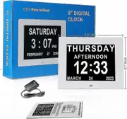 Dementia clock alzheimers clock & large digital calendar clock for seniors,clock with day and date f Multicolour
