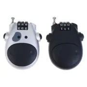 Password Padlock Luggage Metal Lock Retractable Bike Motorbike Helmet Lock=