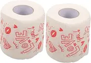 TOKIDNY Valentines Day Toilet Paper Novelty Paper Tissue Roll Festive Decor Soft Gentle 2 Pack
