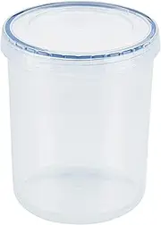 LOCK & LOCK Easy Essentials Twist Food Storage lids/Airtight containers, BPA Free, Tall-30.4oz Clear