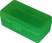 MTM Pistol Ammo Box 50 Round Flip-Top 38 Special 357 Mag Clear Green P50-38-16