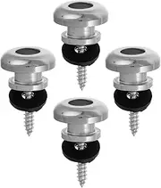 BESTonZON Coustic Guitar Mushroom Strap Button Set Lock Washers End Pin Fastener Guitar Lock Buckle for Electric Ukulele