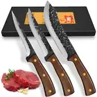 3Pcs Chef Butcher Kitchen Knives Set Cooking Nakiri Stainless Steel Cleaver