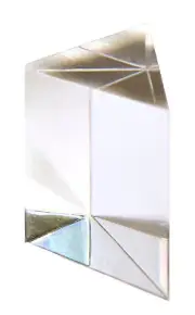 Right Angled Prism, 74mm Length, 50mm Hypotenuse - Acrylic - Eisco Labs