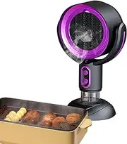Portable Extractor Fan, Range Hood, Rechargeable Range Hood, Desktop Vent Hood, 21cm/8.2inch-35cm/13.7inch, Rechargeable Portable Kitchen Hoods With 360 Degree Rotation For Hot Pot, Purple And Gold